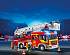 Игровой набор - Пожарная служба: Пожарная машина с лестницей, со светом и звуком  - миниатюра №1